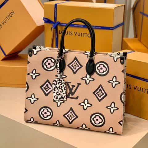 Louis Vuitton LV Onthego 大号豹纹托特包 M45814