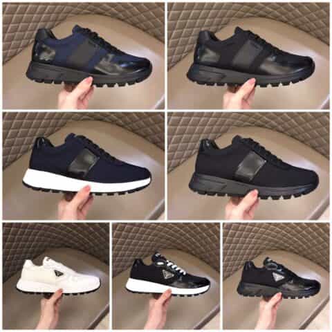 PRADA/普拉达    专柜专用高密度透气防水布P家经典男士休闲鞋
