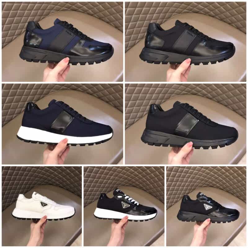PRADA/普拉达    专柜专用高密度透气防水布P家经典男士休闲鞋