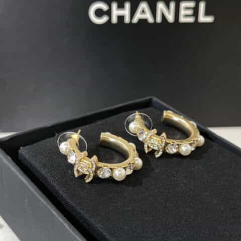 2021新款CHANEL香奈儿双c耳钉耳环