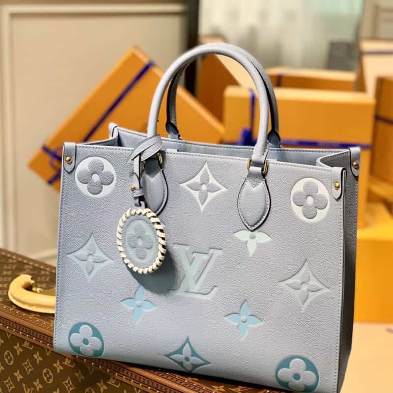M45718 Louis Vuitton Monogram Empreinte By The Pool Collection OnTheGo MM- Blue