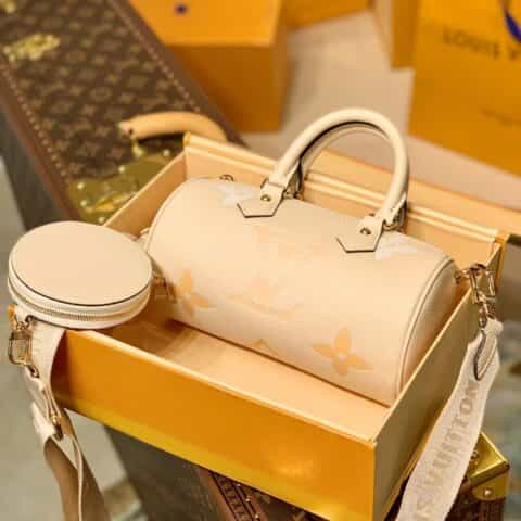 Louis Vuitton LV Papillon BB 圆筒斜挎包 M45708香草黄