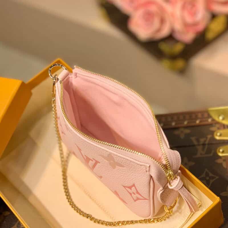 Louis Vuitton Pochette Accessories Mini Rosebud in Empreinte Embossed  Supple Grained Cowhide Leather with Gold-tone - US