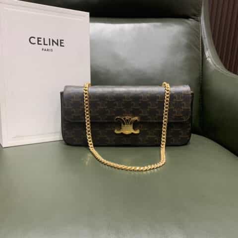 CELINE CHAIN BAG TRIOMPHE 凯旋门新版腋下包 197412老花