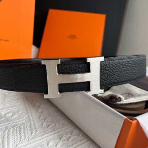 Hermes爱马仕  精钢马拉车焊点精品扣Togo皮双面皮腰带38毫米