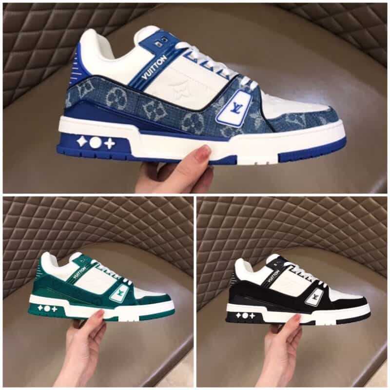 LV/路易威登   小牛皮空压Monogram 压纹高端新品男士TRAINER运动鞋