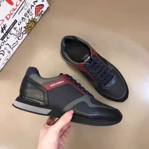 D&G杜嘉班纳   牛皮材质撞色拼接透气网面新品奢潮运动鞋