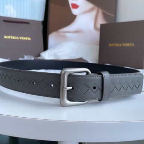 Bottega. Venetia  头层牛皮手工编织3.5cm腰带