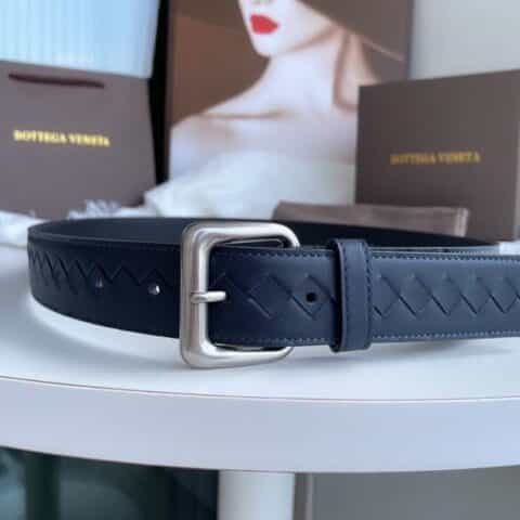 Bottega. Venetia  头层牛皮手工编织3.5cm腰带