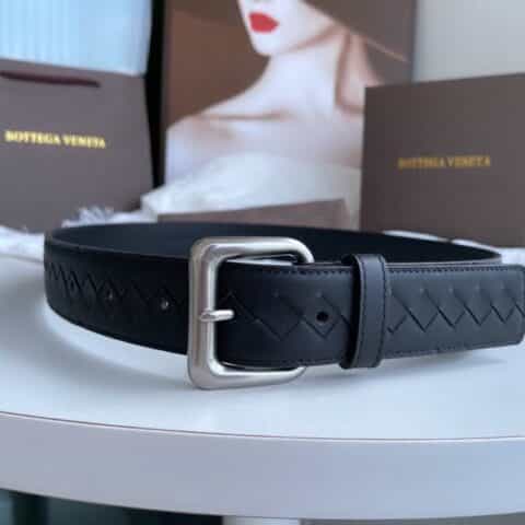 Bottega. Venetia  头层牛皮手工编织3.5cm腰带