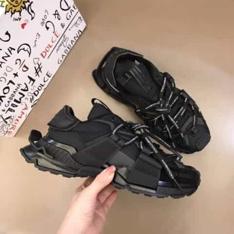 D&G杜嘉班纳  采用进口网眼织物科技面料拼接男士厚底老爹鞋