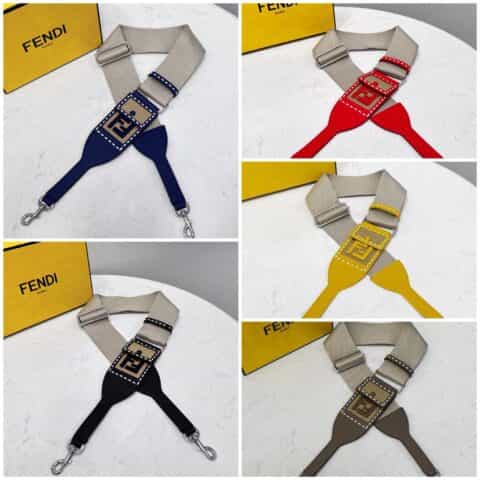 FENDI芬迪双Flogo简约型宽版长肩带912