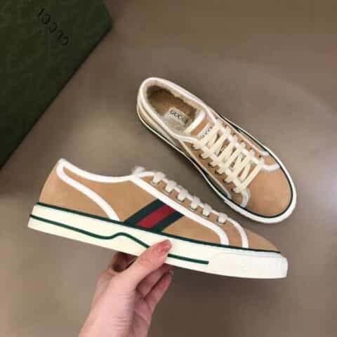 GUCCI古驰   G家  Tennis 1977秋冬低帮羊毛保暖休闲鞋