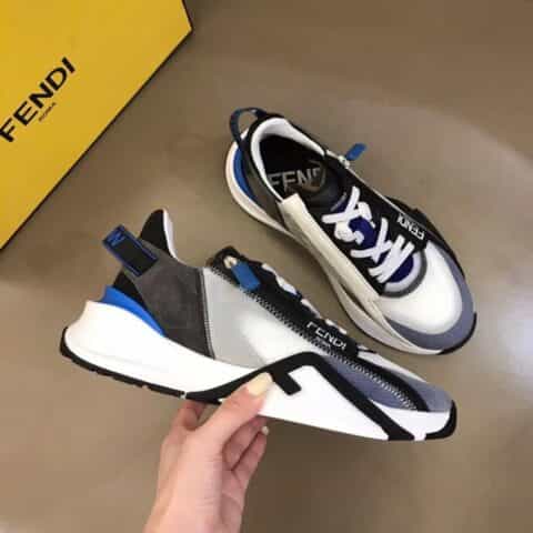 FENDI芬迪   F D春夏新品男士一脚蹬运动鞋