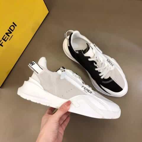 FENDI芬迪   F D春夏新品男士一脚蹬运动鞋