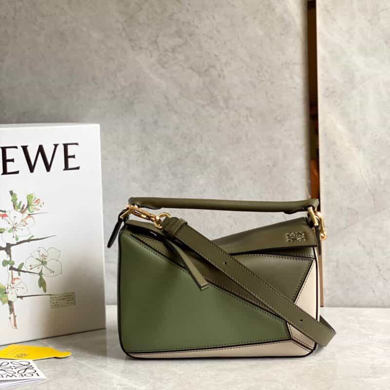 LOEWE罗意威 Puzzle bag 小号几何包 0189牛油果拼色24CM