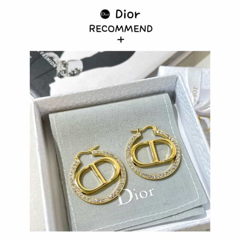 新款DIOR迪奥CD满钻耳钉耳环