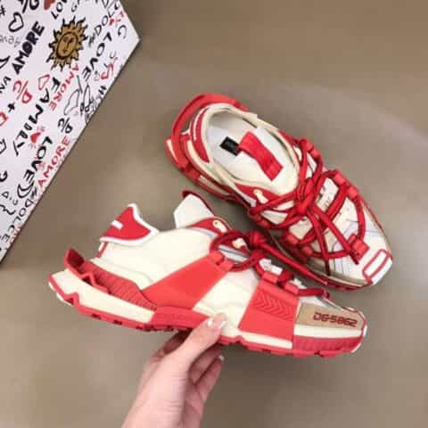 D&G杜嘉班纳   进口网眼织物科技面料拼接情侣厚底老爹鞋