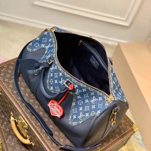 Louis Vuitton LV Keepall Bandoulière 50 牛仔旅行袋 M45975