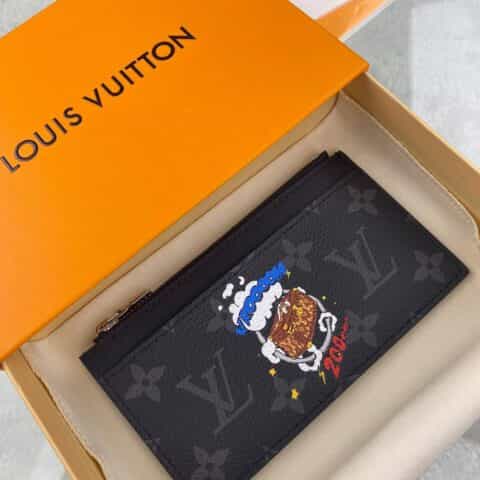 Louis Vuitton LV 小硬箱漫画图案Coin卡夹 M80932