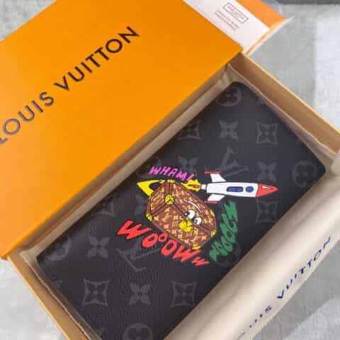 Louis Vuitton LV 小硬箱漫画火箭图案Brazza钱夹 M80931