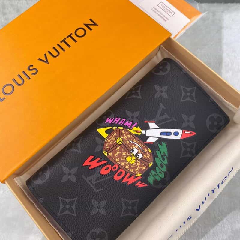 Louis Vuitton LV 小硬箱漫画火箭图案Brazza钱夹 M80931
