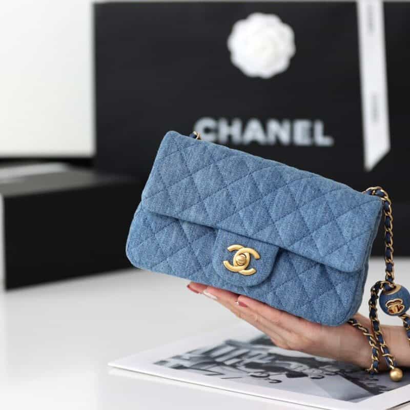 CHANEL Flap Bag CF金球牛仔布 AS1787