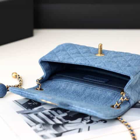 CHANEL Flap Bag CF金球牛仔布 AS1787