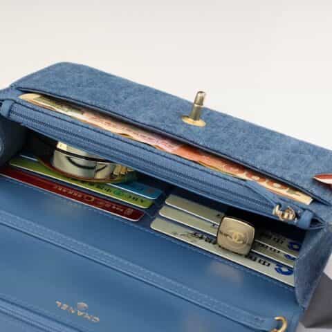 CHANEL 2022cc 早春度假系列金球WOC牛仔布 AP1450