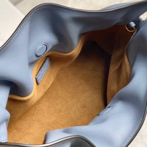 LOEWE罗意威Flamenco系列小牛皮束口抽绳福袋 0538大西洋蓝