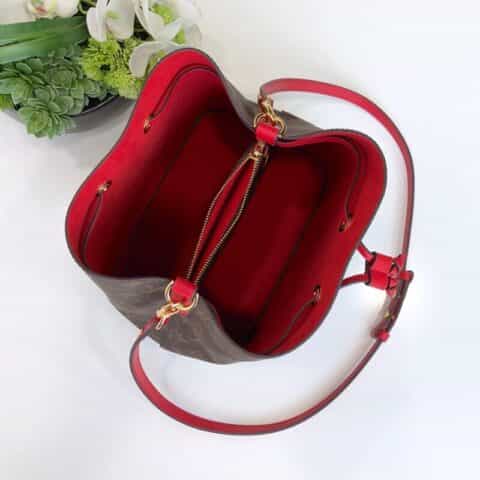 Louis Vuitton LV Neonoe 老花水桶包 M44021罂粟红
