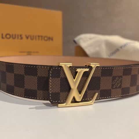 LV/路易威登   经典棋盘格.老花仔料金属扣腰带