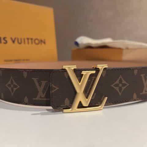 LV/路易威登   经典棋盘格.老花仔料金属扣腰带