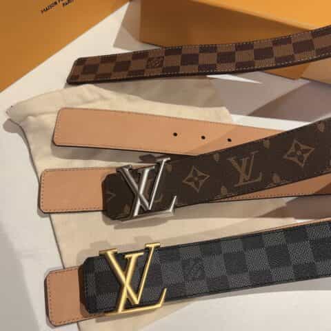 LV/路易威登   经典棋盘格.老花仔料金属扣腰带