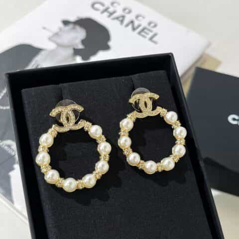 CHANEL香奈儿双c耳钉耳环