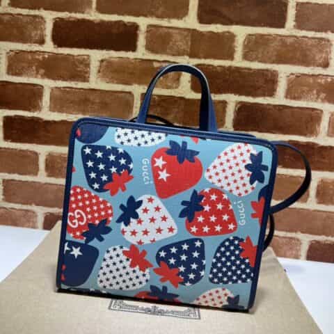 GUCCI古驰草莓星星印花托特包630542