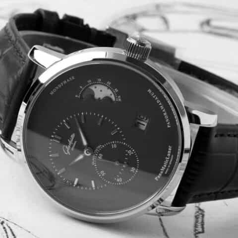 格拉苏蒂原创90偏心大日历月相腕表