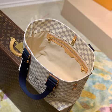 Louis Vuitton LV Cabas PM系列Damier Azur帆布托特包 N41179
