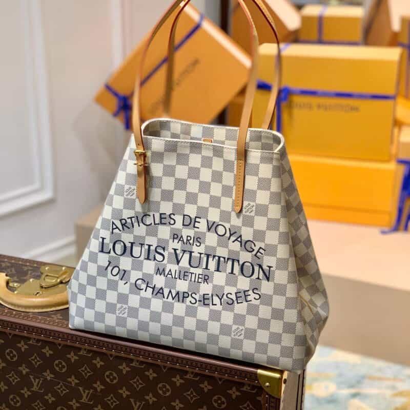 Louis Vuitton LV Cabas PM系列Damier Azur帆布托特包 N41375