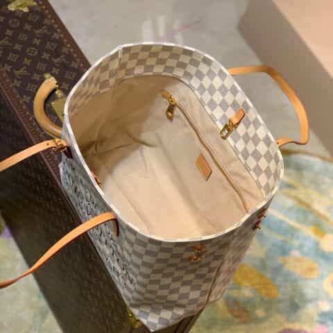 Louis Vuitton LV Cabas PM系列Damier Azur帆布托特包 N41375