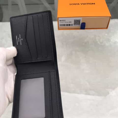 Louis Vuitton LV SLENDER ID 钱夹 M64002黑花