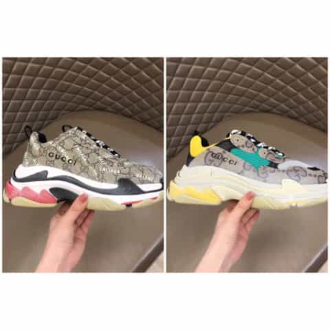 gucci古驰   X Balenciag•*联名限量款，The Hacker Project系列Triple S情侣厚底运动休闲老爹鞋