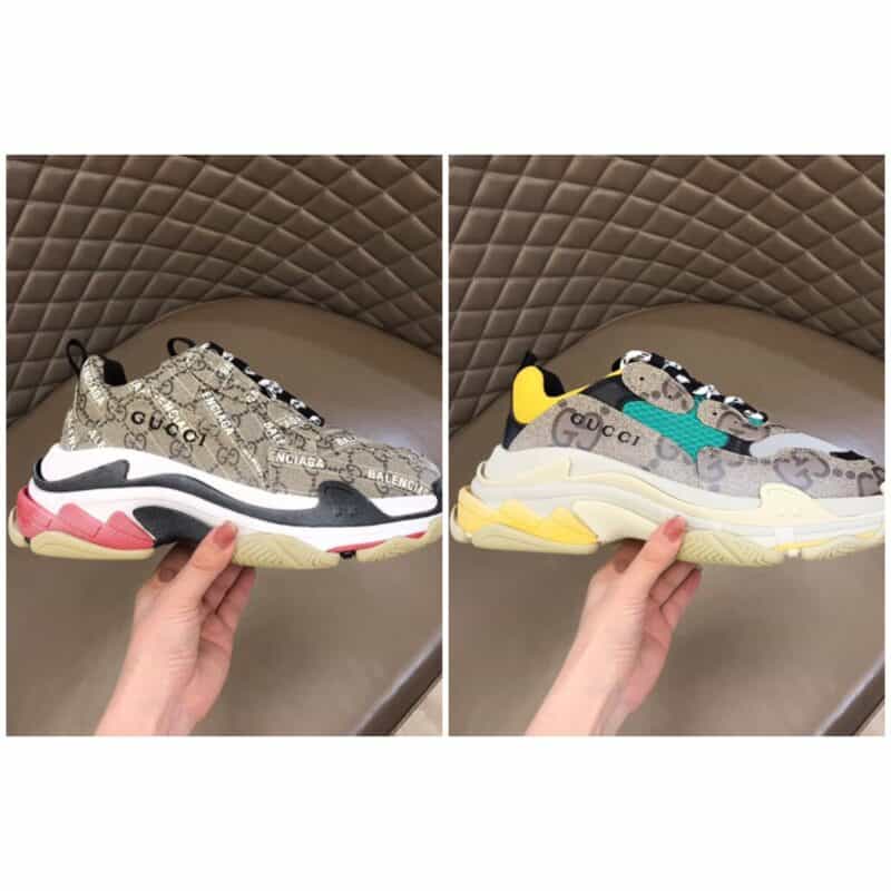 gucci古驰   X Balenciag•*联名限量款，The Hacker Project系列Triple S情侣厚底运动休闲老爹鞋