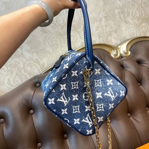 Louis Vuitton LV Square Bag 丹宁系列牛仔蓝骰子包 M59611