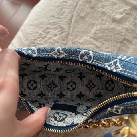 Louis Vuitton LV Loop 丹宁牛仔蓝豌豆月亮包 M81166