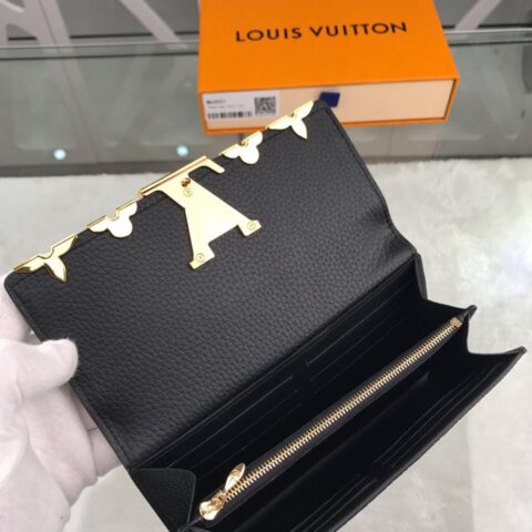 Louis Vuitton LV Capucines 花卉装饰长款钱夹 M64551