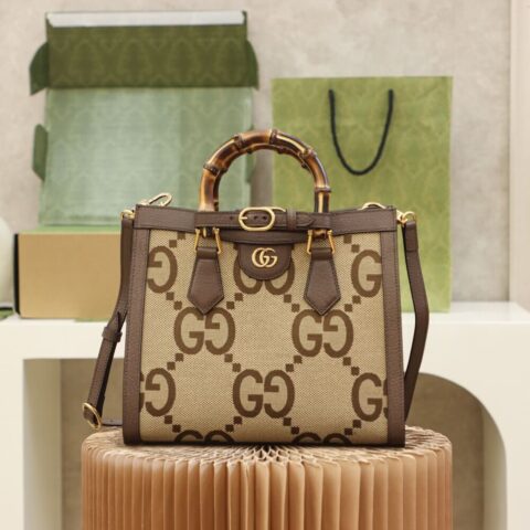 Gucci Diana饰超级双G图案竹节小号托特包 660195 UKMBT 2572