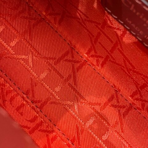 DIOR 𝗠𝗶𝗻𝗶 𝗟𝗮𝗱𝘆 ♥ 𝟮𝟬𝟮𝟭最新版三格羊皮戴妃包 M0505酒红色银扣