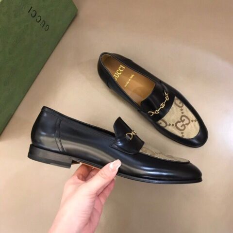 GUCCI古驰  小牛皮透气内里G家原单男士正装休闲皮鞋