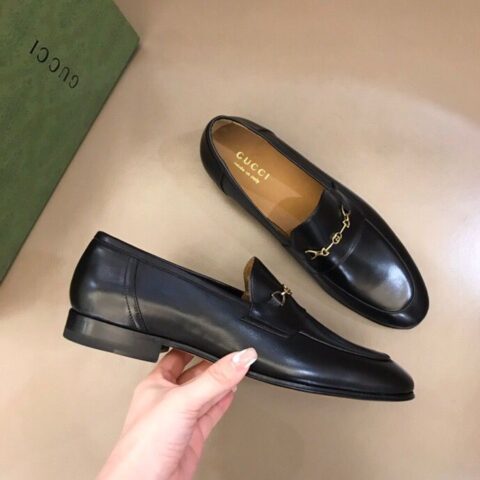GUCCI古驰  小牛皮透气内里G家原单男士正装休闲皮鞋